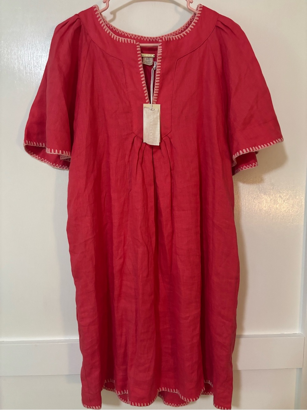 Magaschoni 100% linen dress NWT size M